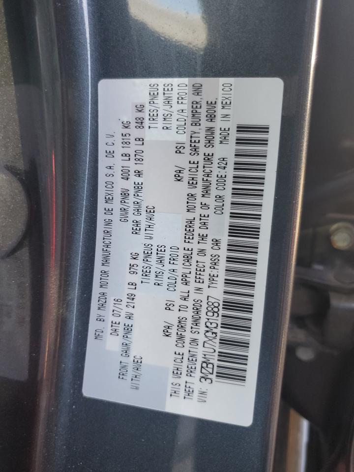 2016 Mazda 3 Sport VIN: 3MZBM1U7XGM319887 Lot: 82457865