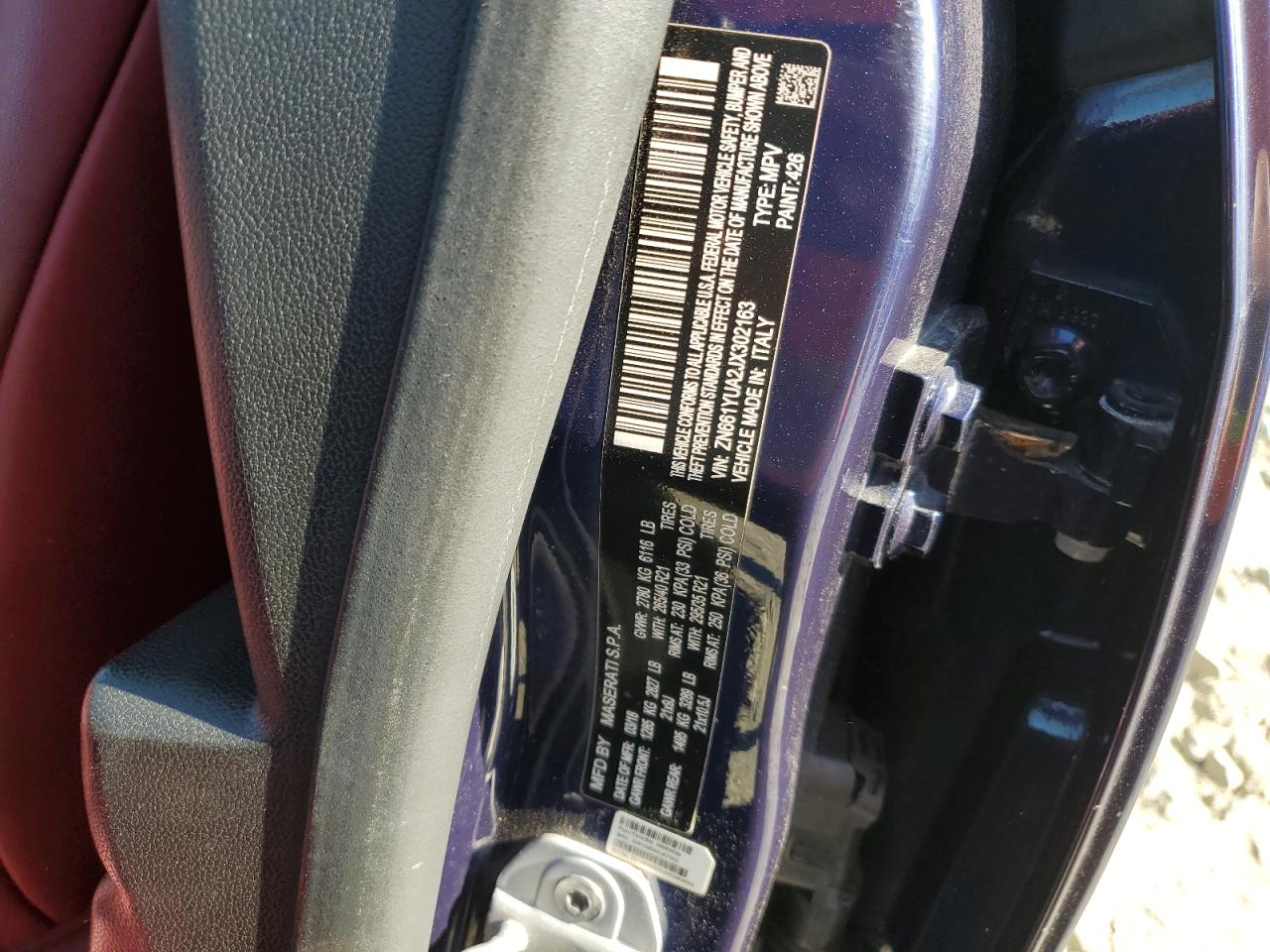 2018 Maserati Levante S VIN: ZN661YUA2JX302163 Lot: 90052185