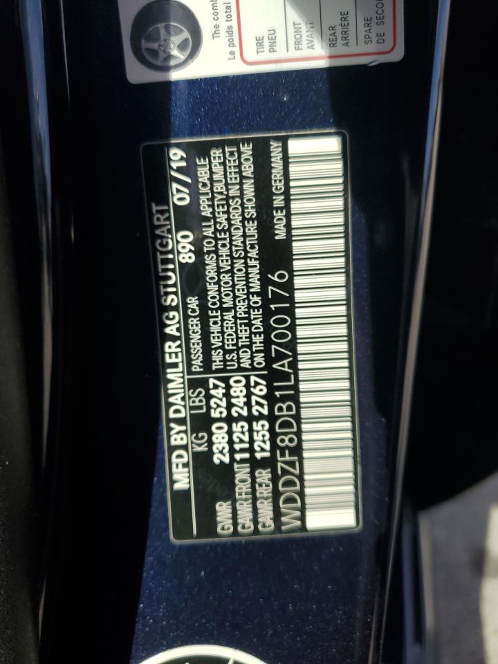 2020 Mercedes-Benz E 350 VIN: WDDZF8DB1LA700176 Lot: 82427415