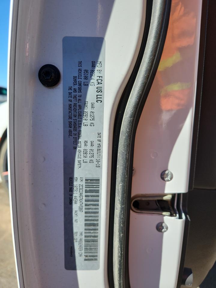 2019 Chrysler 300 Touring VIN: 2C3CCAAG7KH745997 Lot: 86094635