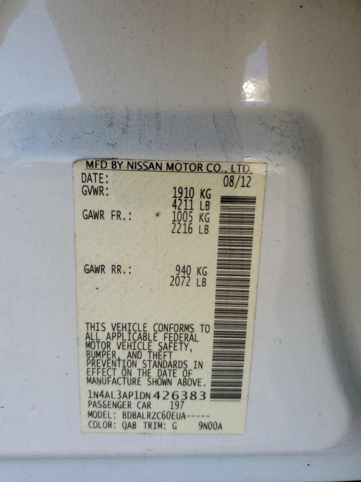 2013 Nissan Altima 2.5 VIN: 1N4AL3AP1DN426383 Lot: 82326305