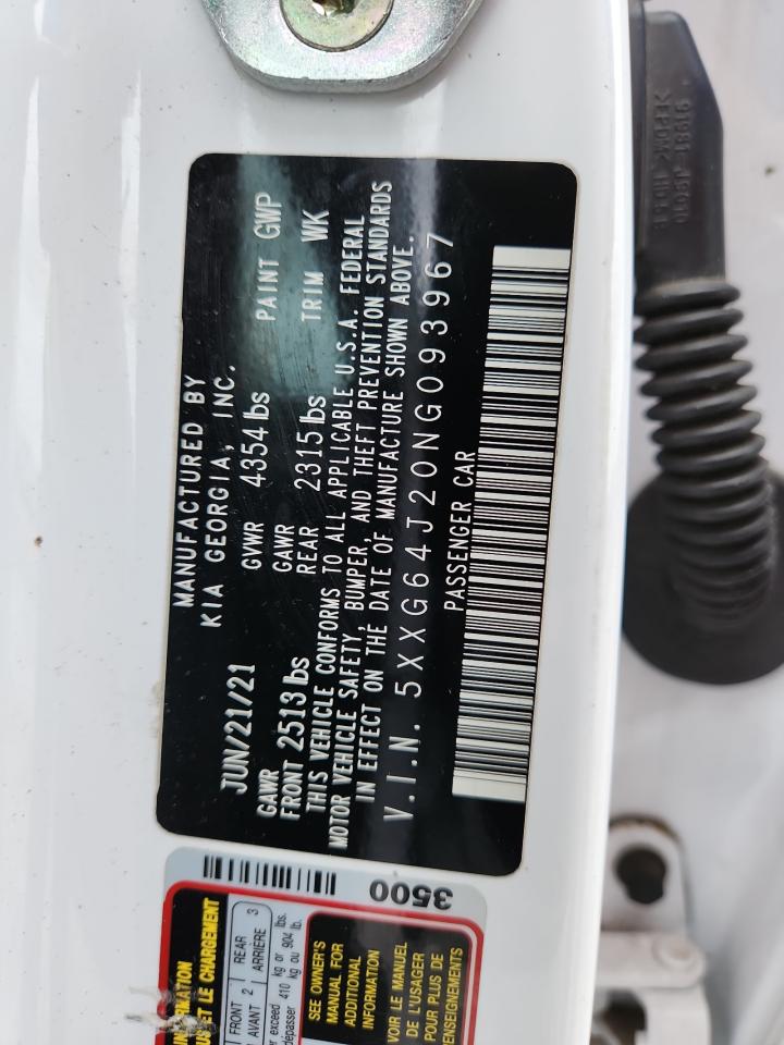 2022 Kia K5 Gt Line VIN: 5XXG64J20NG093967 Lot: 82750065