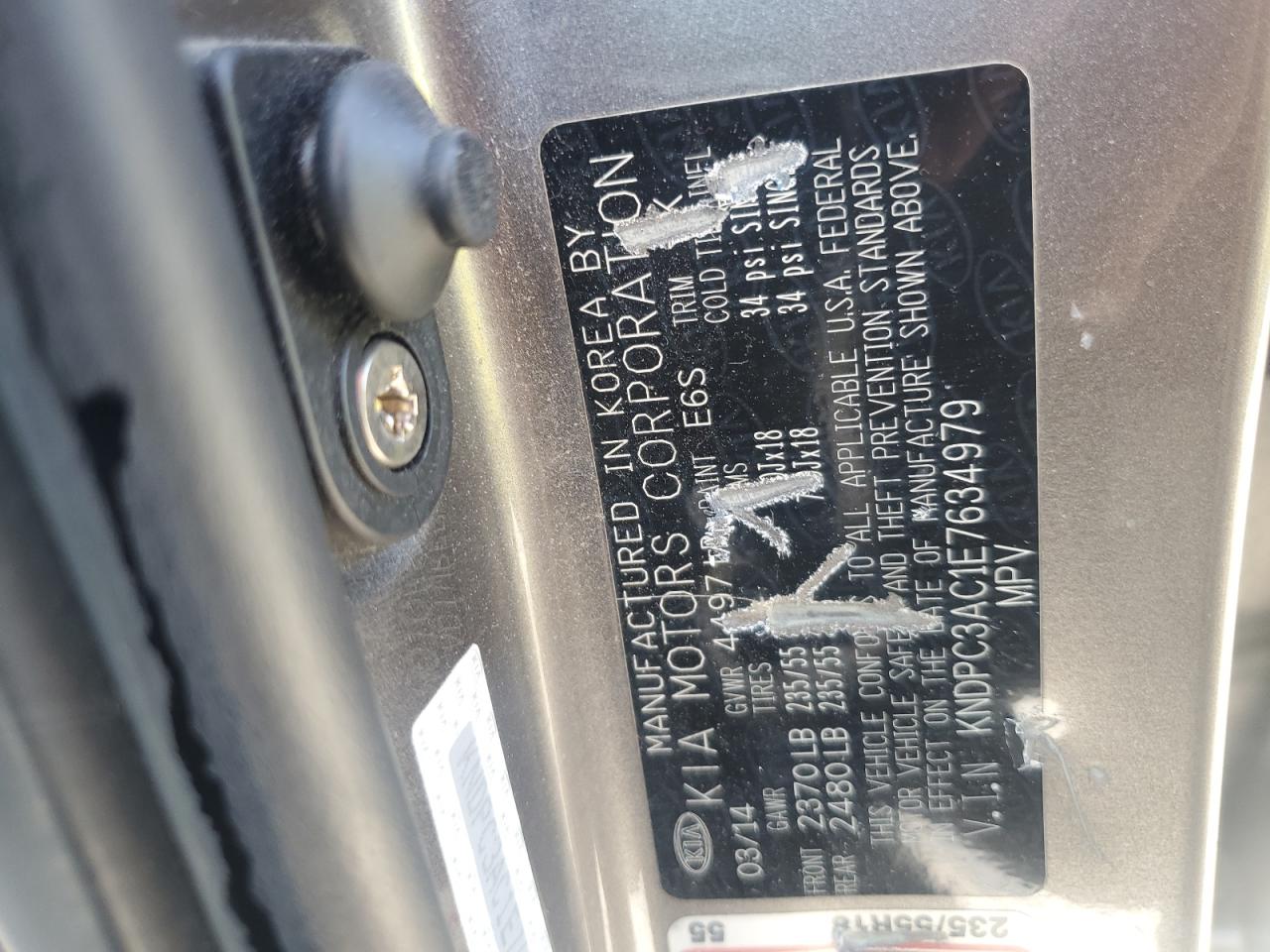 2014 Kia Sportage Ex VIN: KNDPC3AC1E7634979 Lot: 84776435