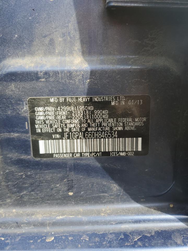 2013 Subaru Impreza Sport Premium VIN: JF1GPAL66DH846534 Lot: 84815495