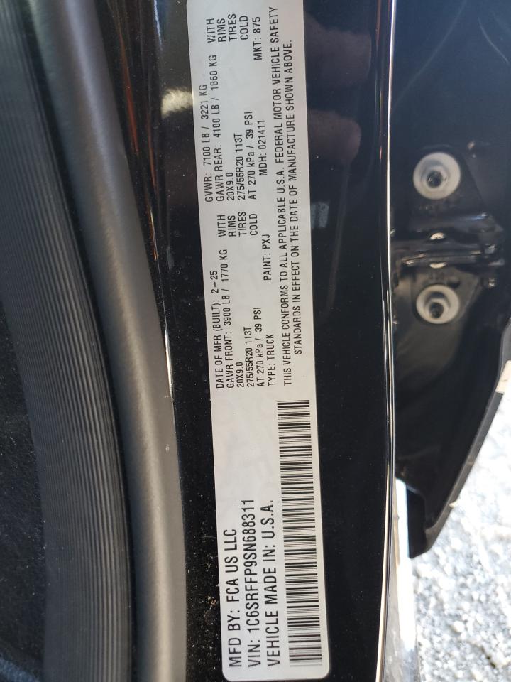 2025 Ram 1500 Big Horn/Lone Star VIN: 1C6SRFFP9SN688311 Lot: 90414285