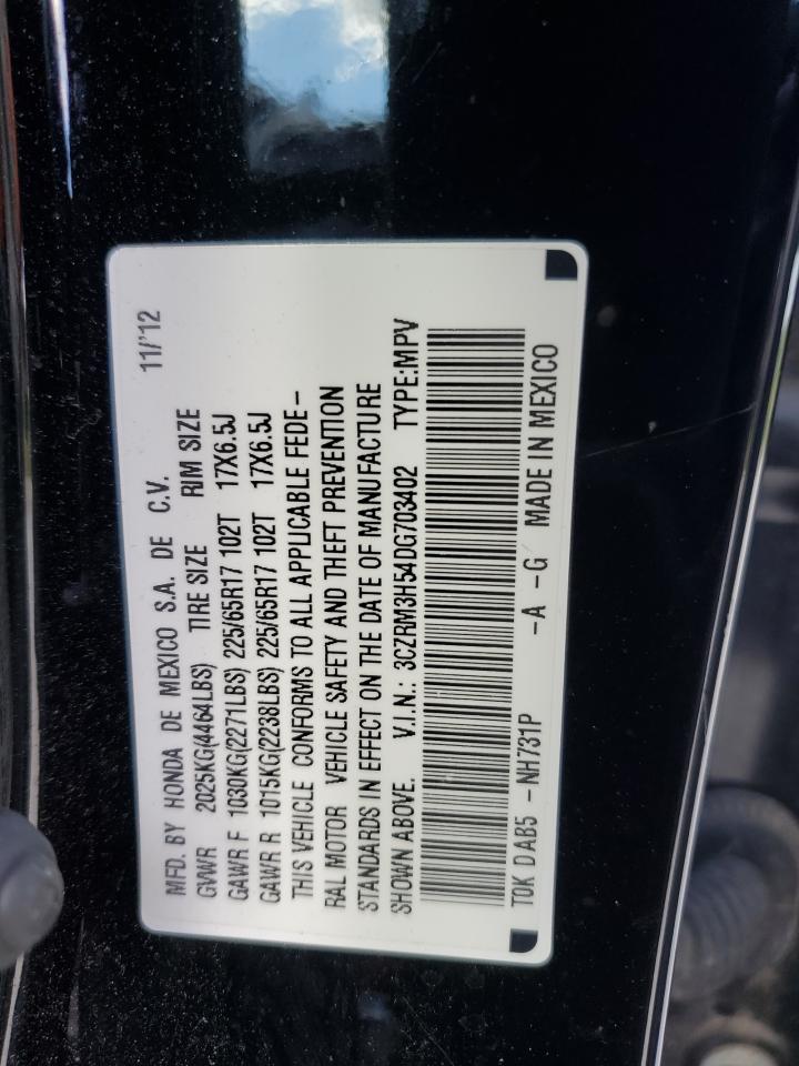 2013 Honda Cr-V Ex VIN: 3CZRM3H54DG703402 Lot: 85743915
