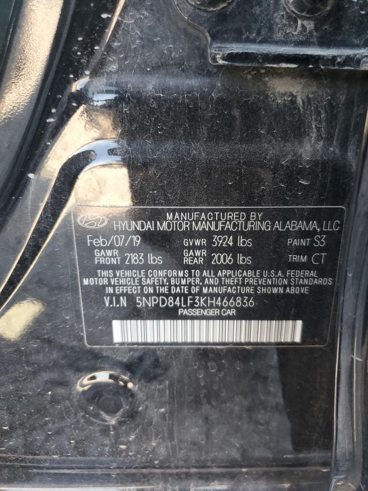 2019 Hyundai Elantra Sel VIN: 5NPD84LF3KH466836 Lot: 81879385