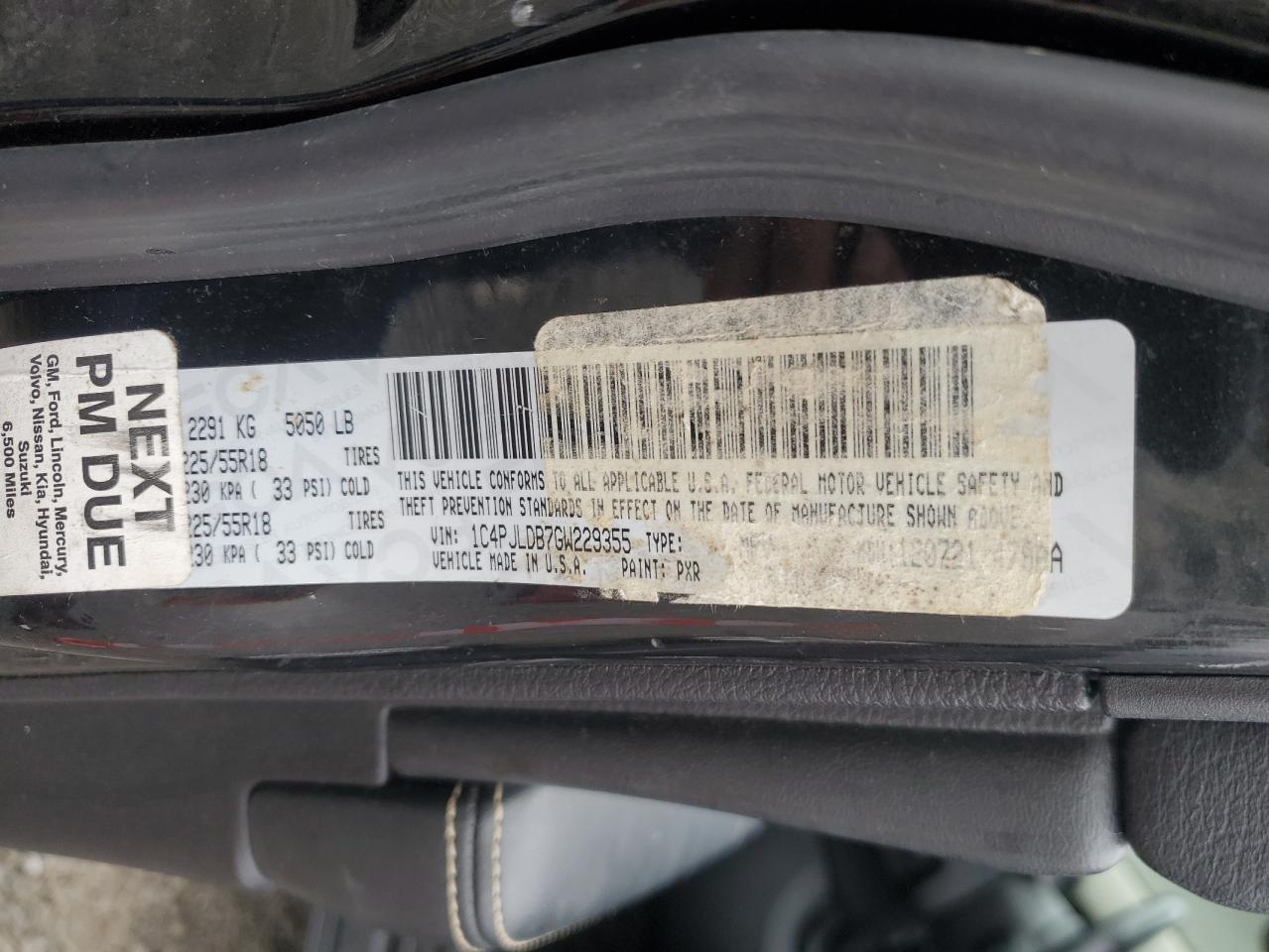 2016 Jeep Cherokee Limited VIN: 1C4PJLDB7GW229355 Lot: 90201345