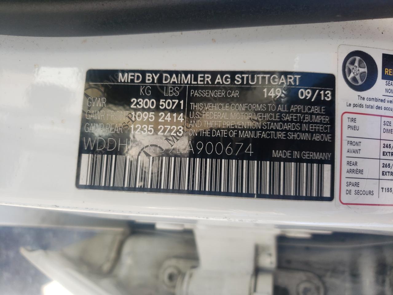 2014 Mercedes-Benz E 350 VIN: WDDHF5KB9EA900674 Lot: 82189445