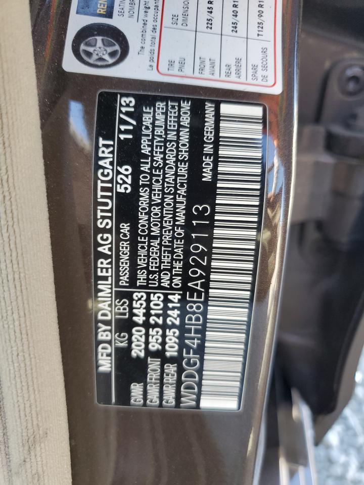 2014 Mercedes-Benz C 250 VIN: WDDGF4HB8EA929113 Lot: 82608035