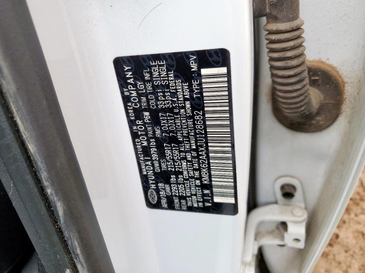 2018 Hyundai Kona Sel VIN: KM8K62AAXJU128682 Lot: 81650815