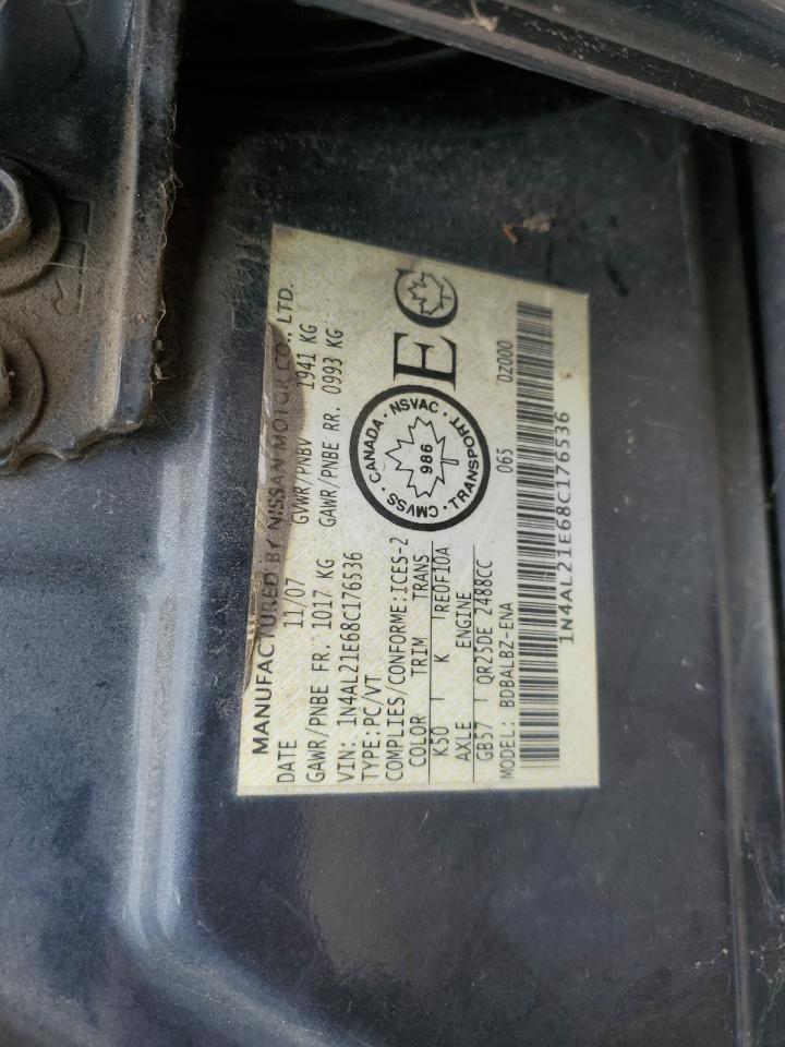 2008 Nissan Altima 2.5 VIN: 1N4AL21E68C176536 Lot: 82348015