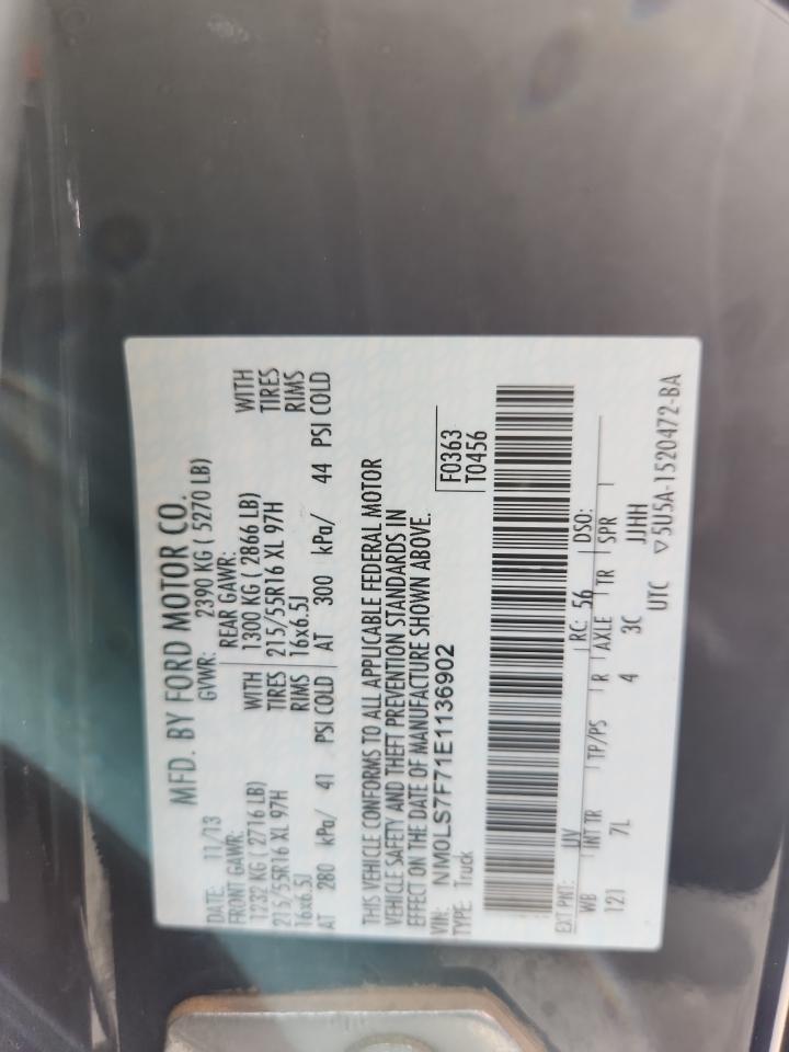 2014 Ford Transit Connect Xlt VIN: NM0LS7F71E1136902 Lot: 85122735