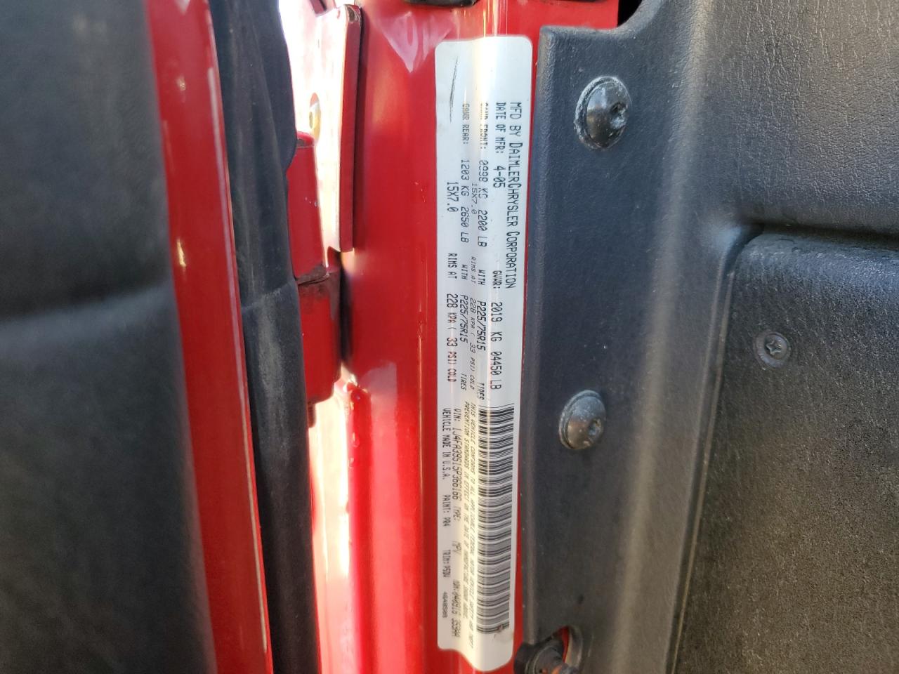 2005 Jeep Wrangler X VIN: 1J4FA39S15P366166 Lot: 84792245