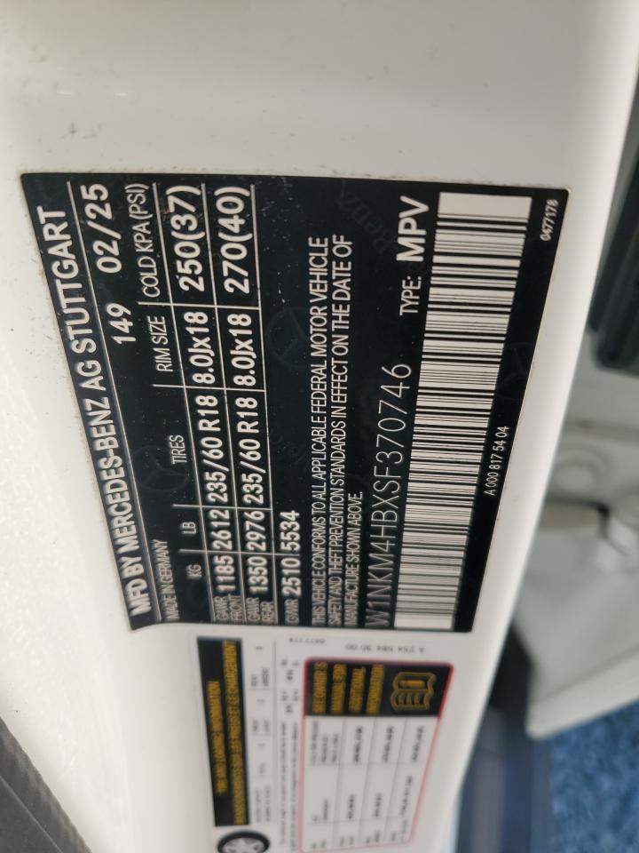 2025 Mercedes-Benz Glc 300 4Matic VIN: W1NKM4HBXSF370746 Lot: 89823425