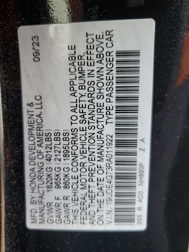 2024 Acura Integra A-Spec Tech VIN: 19UDE4G73RA011922 Lot: 85817605