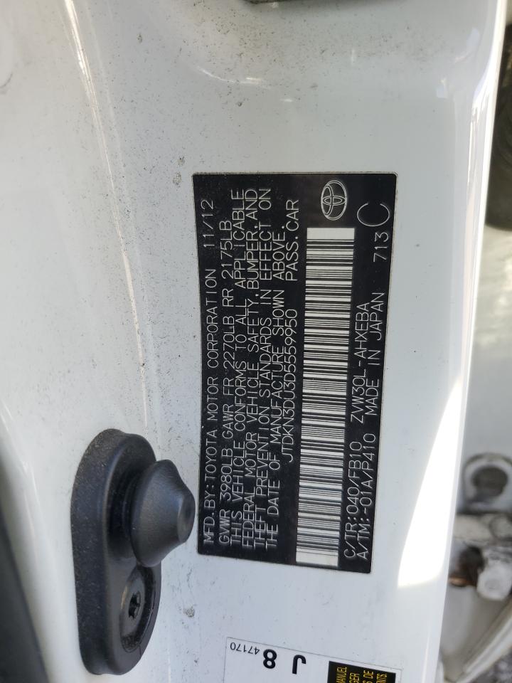 2013 Toyota Prius VIN: JTDKN3DU3D5559950 Lot: 90502305