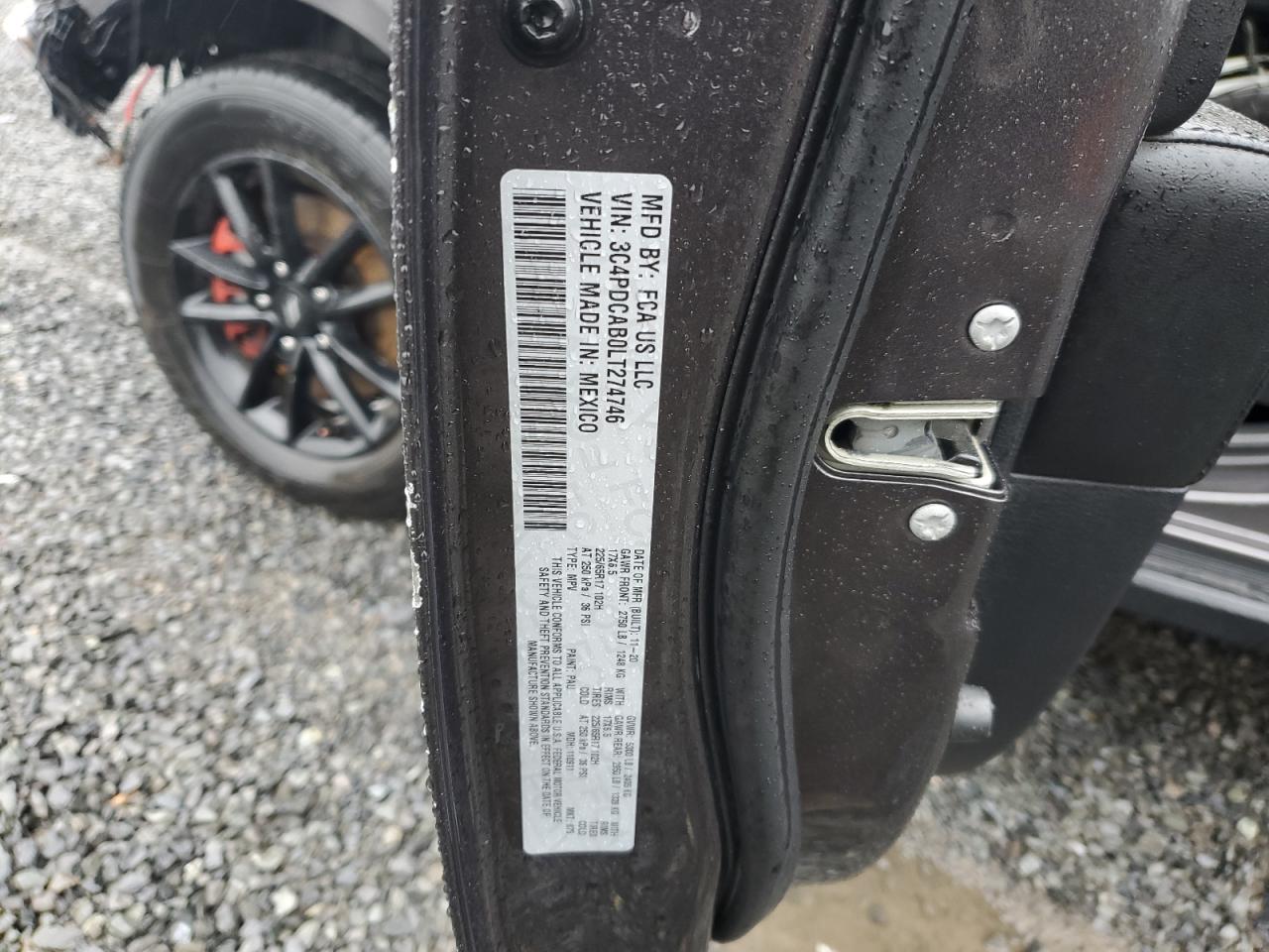 2020 Dodge Journey Se VIN: 3C4PDCAB0LT274746 Lot: 90814985