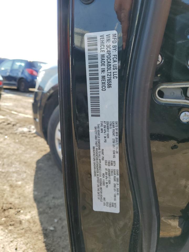 2020 Dodge Journey Se VIN: 3C4PDCAB3LT276586 Lot: 84755725