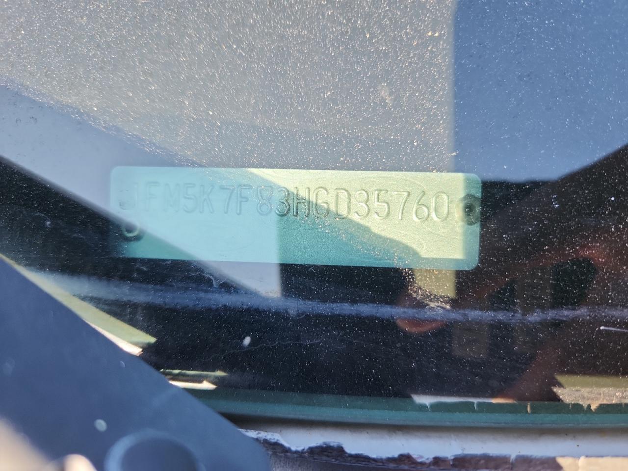 2017 Ford Explorer Limited VIN: 1FM5K7F83HGD35760 Lot: 90408905