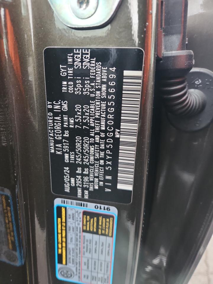 2024 Kia Telluride Sx VIN: 5XYP5DGC0RG556694 Lot: 90318485