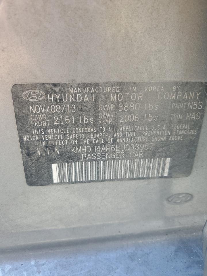 2014 Hyundai Elantra Se VIN: KMHDH4AH6EU033957 Lot: 82226685