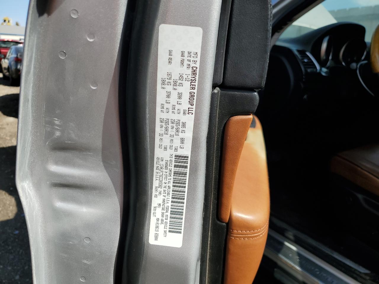 2012 Jeep Grand Cherokee Overland VIN: 1C4RJFCT6CC203362 Lot: 84638805