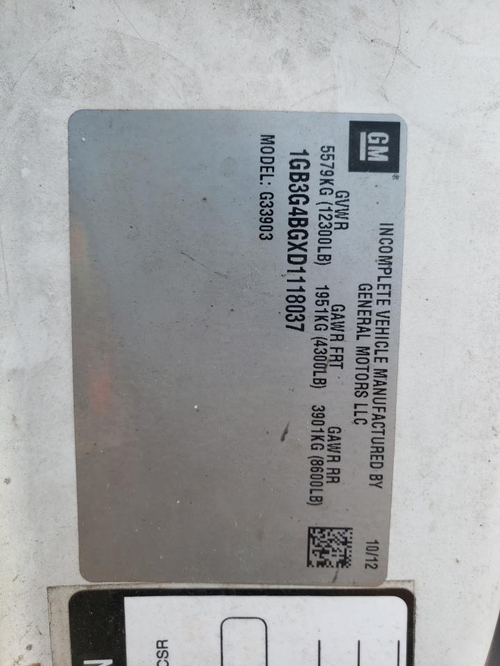 2013 Chevrolet Express G3500 VIN: 1GB3G4BGXD1118037 Lot: 87488155