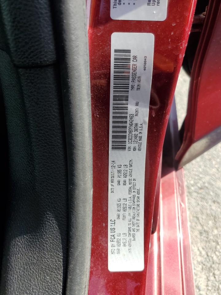 2015 Chrysler 200 Limited VIN: 1C3CCCAB7FN642463 Lot: 85918765