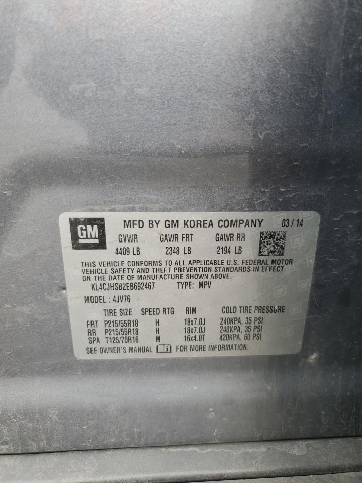 2014 Buick Encore Premium VIN: KL4CJHSB2EB692467 Lot: 84442485