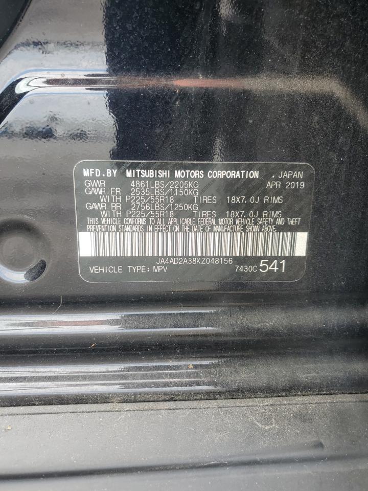 2019 Mitsubishi Outlander Es VIN: JA4AD2A38KZ048156 Lot: 90359485
