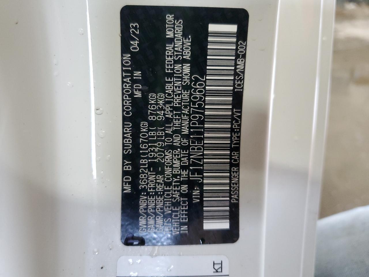 2023 Toyota Gr 86 Premium VIN: JF1ZNBE11P9759662 Lot: 90575975