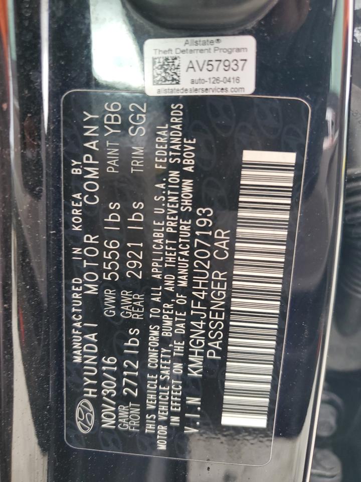 2017 Genesis G80 Ultimate VIN: KMHGN4JF4HU207193 Lot: 81991875