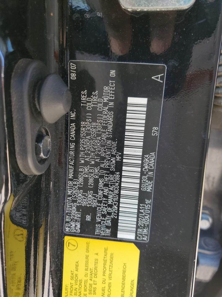 2008 Lexus Rx 350 VIN: 2T2GK31U78C042884 Lot: 82222865