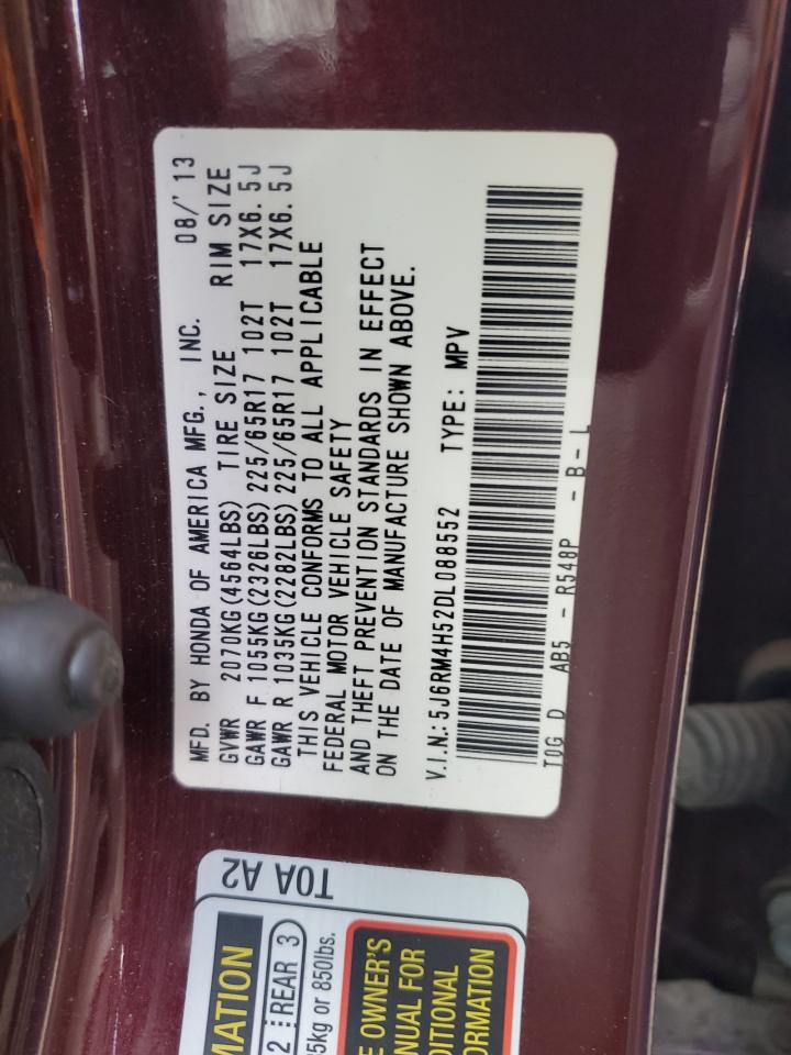 2013 Honda Cr-V Ex VIN: 5J6RM4H52DL088552 Lot: 82723105