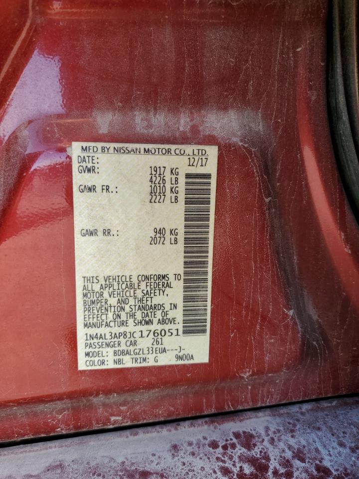 2018 Nissan Altima 2.5 VIN: 1N4AL3AP8JC176051 Lot: 86447025