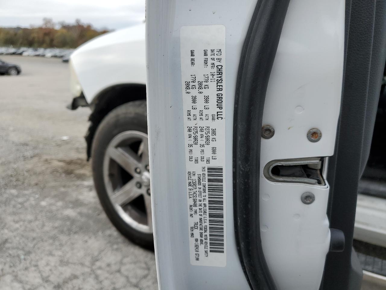 2012 Dodge Ram 1500 Slt VIN: 1C6RD7LT4CS160408 Lot: 90032835