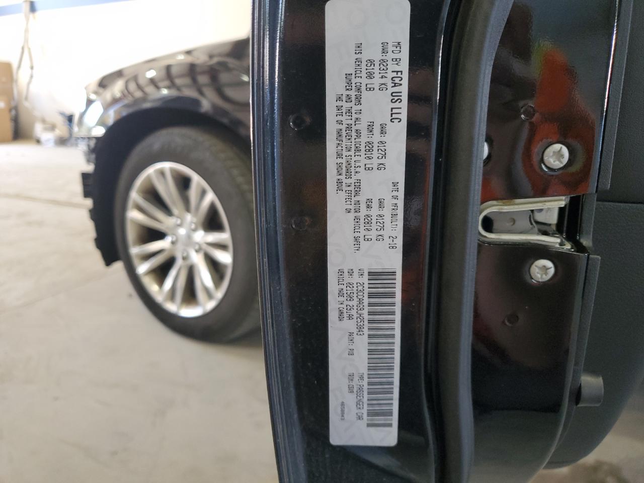 2018 Chrysler 300 Touring VIN: 2C3CCAAG9JH253843 Lot: 87454505