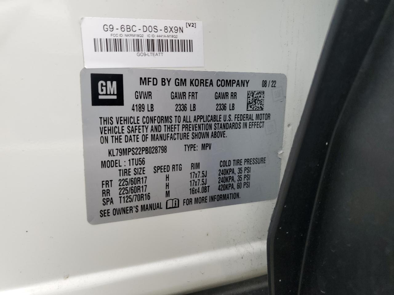 2023 Chevrolet Trailblazer Lt VIN: KL79MPS22PB028798 Lot: 85571065