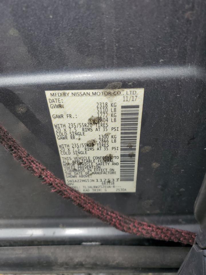 2018 Nissan Murano S VIN: 5N1AZ2MG5JN112533 Lot: 85555125