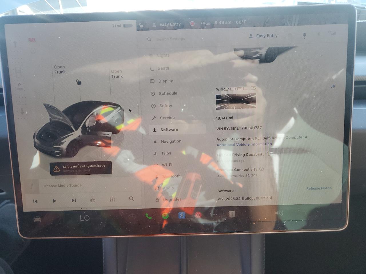 2024 Tesla Model 3 VIN: 5YJ3E1ET7RF881737 Lot: 87096285