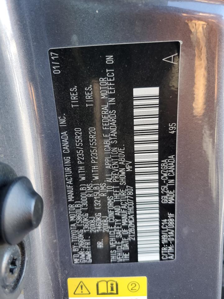 2017 Lexus Rx 350 Base VIN: 2T2BZMCA1HC077807 Lot: 85415755