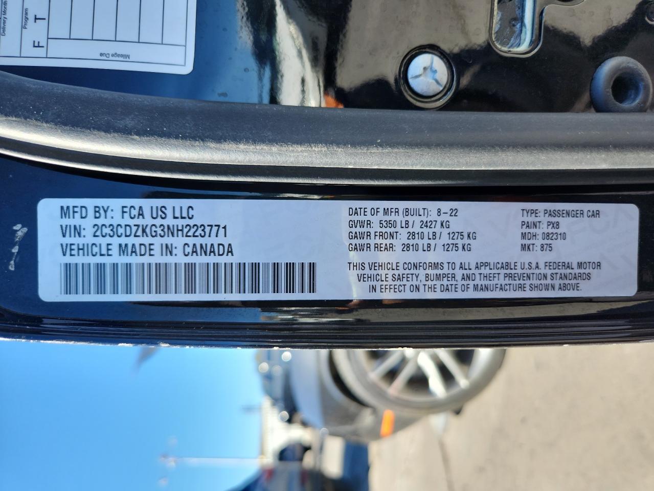 2022 Dodge Challenger Gt VIN: 2C3CDZKG3NH223771 Lot: 87051485