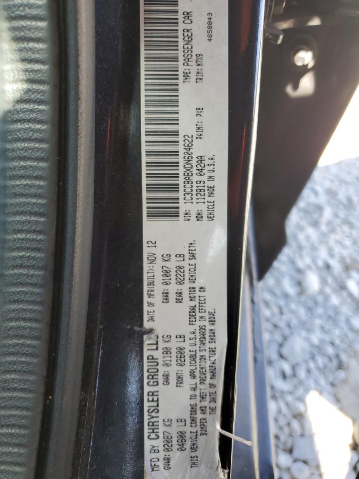 2013 Chrysler 200 Lx VIN: 1C3CCBABXDN604622 Lot: 84630185