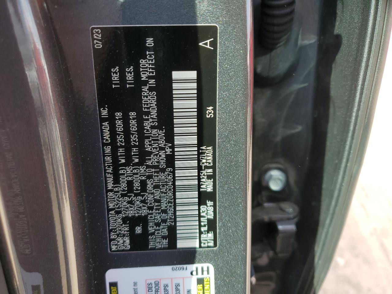 2024 Lexus Nx 350 Luxury VIN: 2T2HGCEZ0RC040679 Lot: 87432935