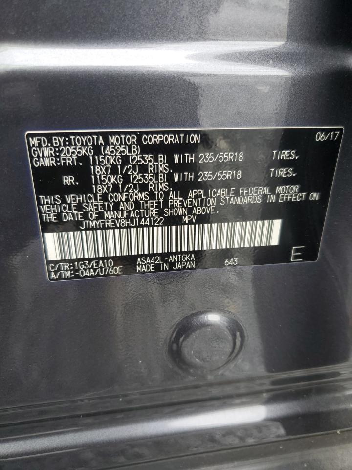 2017 Toyota Rav4 Limited VIN: JTMYFREV8HJ144122 Lot: 82336435