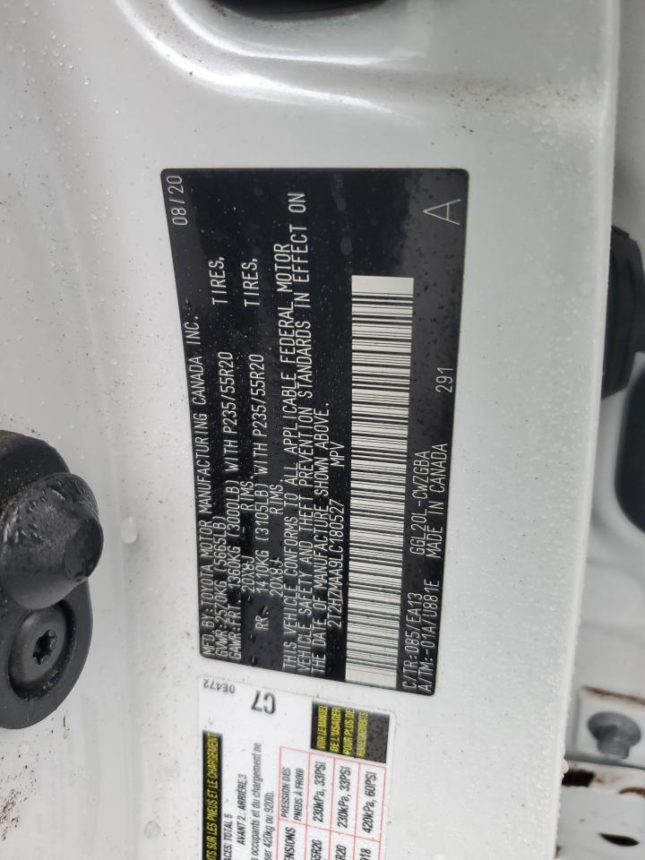 2020 Lexus Rx 350 VIN: 2T2HZMAA9LC180527 Lot: 90321515