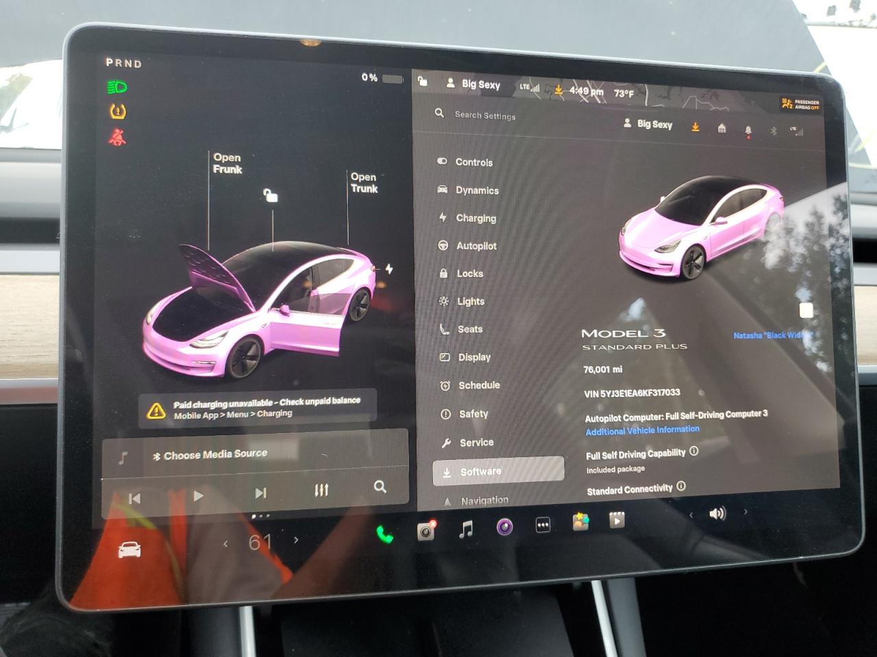 2019 Tesla Model 3 VIN: 5YJ3E1EA6KF317033 Lot: 71561615