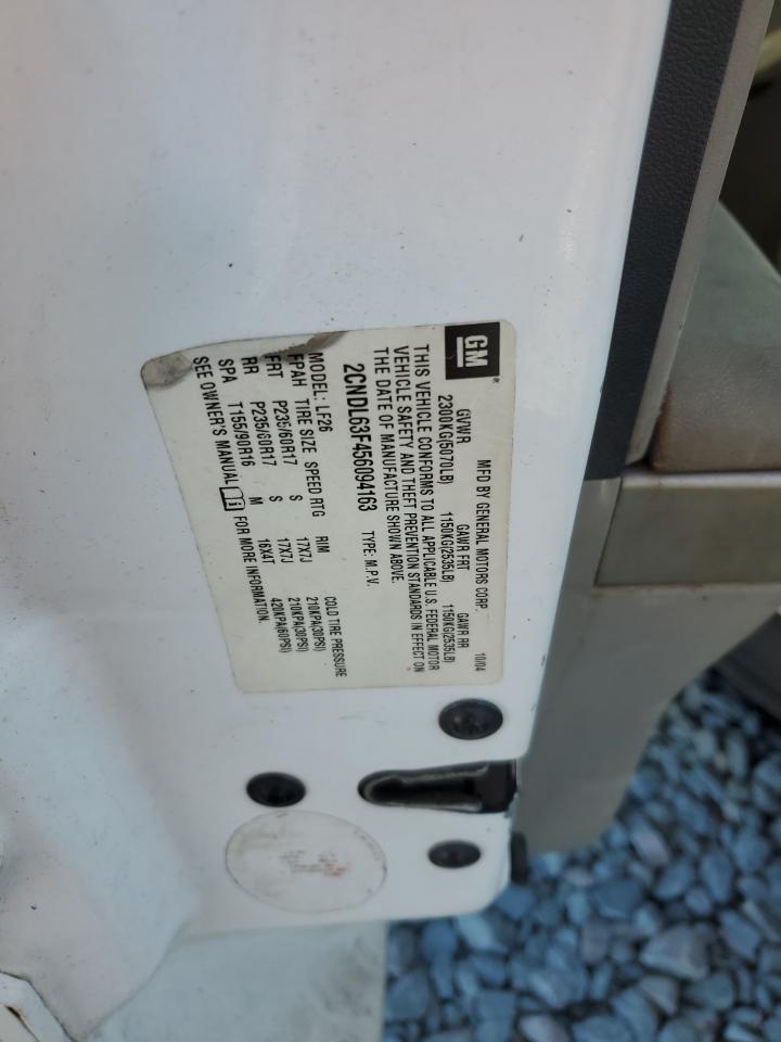 2005 Chevrolet Equinox Lt VIN: 2CNDL63F456094163 Lot: 86430895