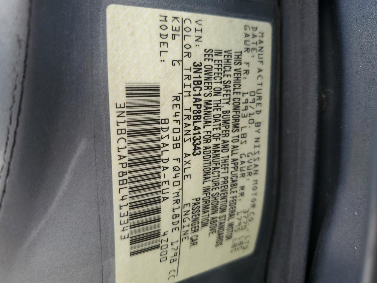 2011 Nissan Versa S VIN: 3N1BC1AP8BL413343 Lot: 86448465